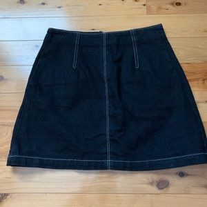 Black jean skirt